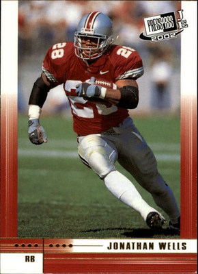 #ad 2002 Press Pass JE First Down #FD39 Jonathan Wells FB $2.00