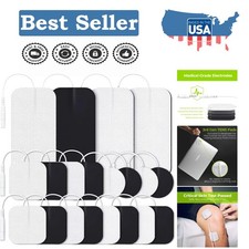 Reusable 20-Pack TENS Electrodes - Skin-Friendly and Compatible with 2mm Devices