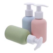 3 Pcs Soap Bottle Dish and Hand Dispenser Bathroom Shower Dispensers