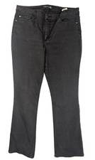 Lee Riders Indigo Stretch Black Denim Wash Tapered Leg Jeans Women's Size 16