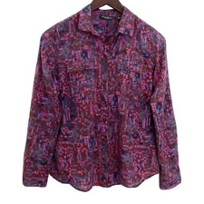 Eddie Bauer Cotton Adjustable Sleeve Casual Button Down Shirt Sz S