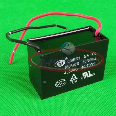 1PCS CEILING FAN CAPACITOR CBB61 16UF 450V New #D8