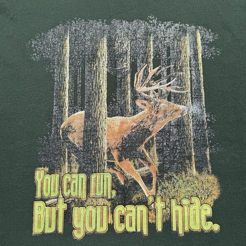 All American Outfitters Hunting Shirt XL "You Can Run But You Can't Hide" Y2K - Picture 3 of 5