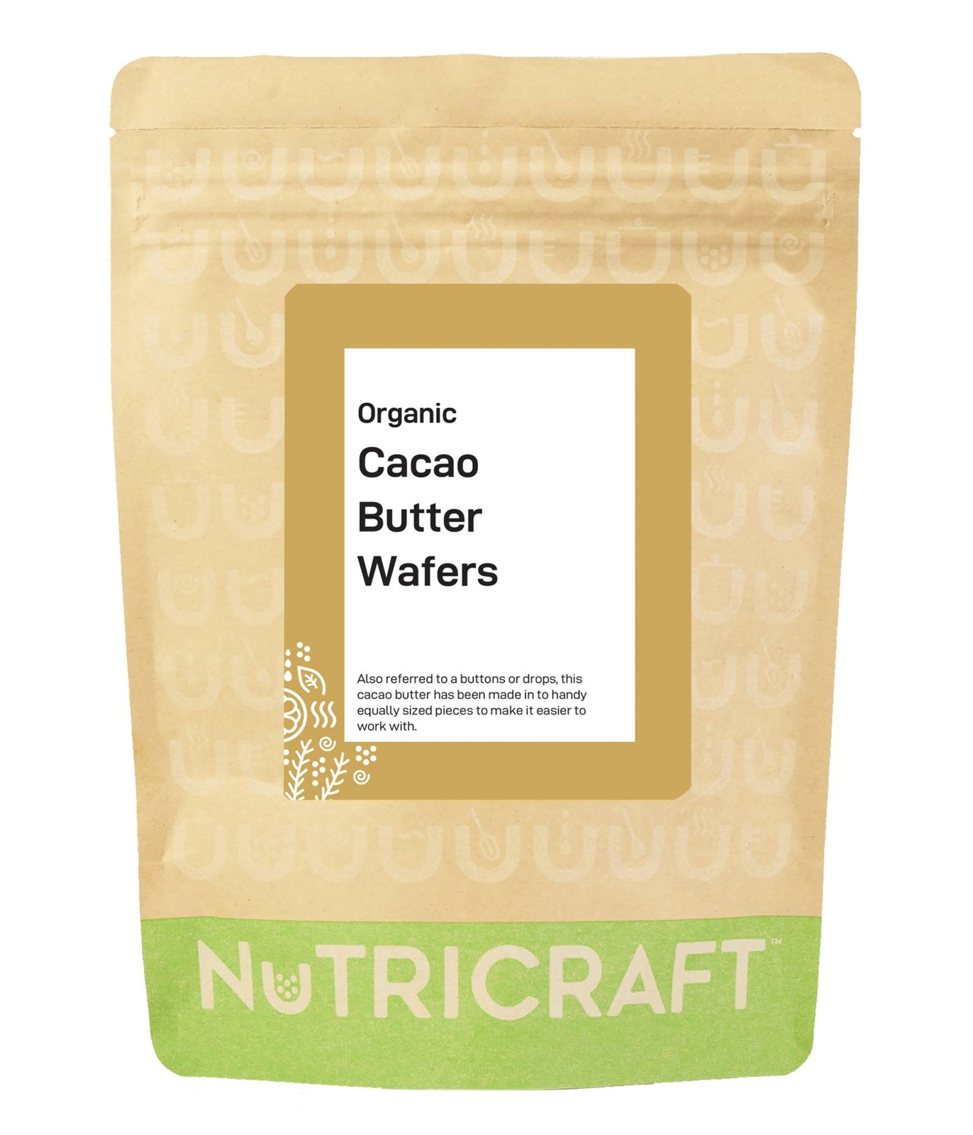 10 x 1kg organic CACAO / COCOA BUTTER WAFERS by NUTRICRAFT™ - Peru