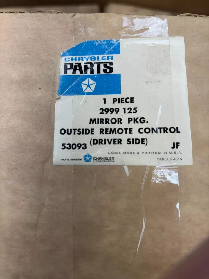 Espejo retrovisor de control remoto izquierdo Plymouth Fury 1969-1970 con ventanas de ventilación 2999125 nuevo de stock Foto 4 de 4