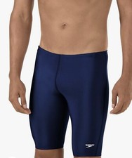 NWT Speedo Men's Swimsuit Jammer Prolt Solid Size 26 Navy Blue