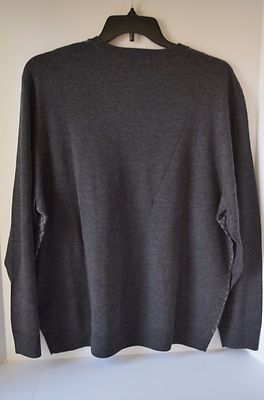Pull en laine mérinos pour homme - Col en V - Pour l'hiver