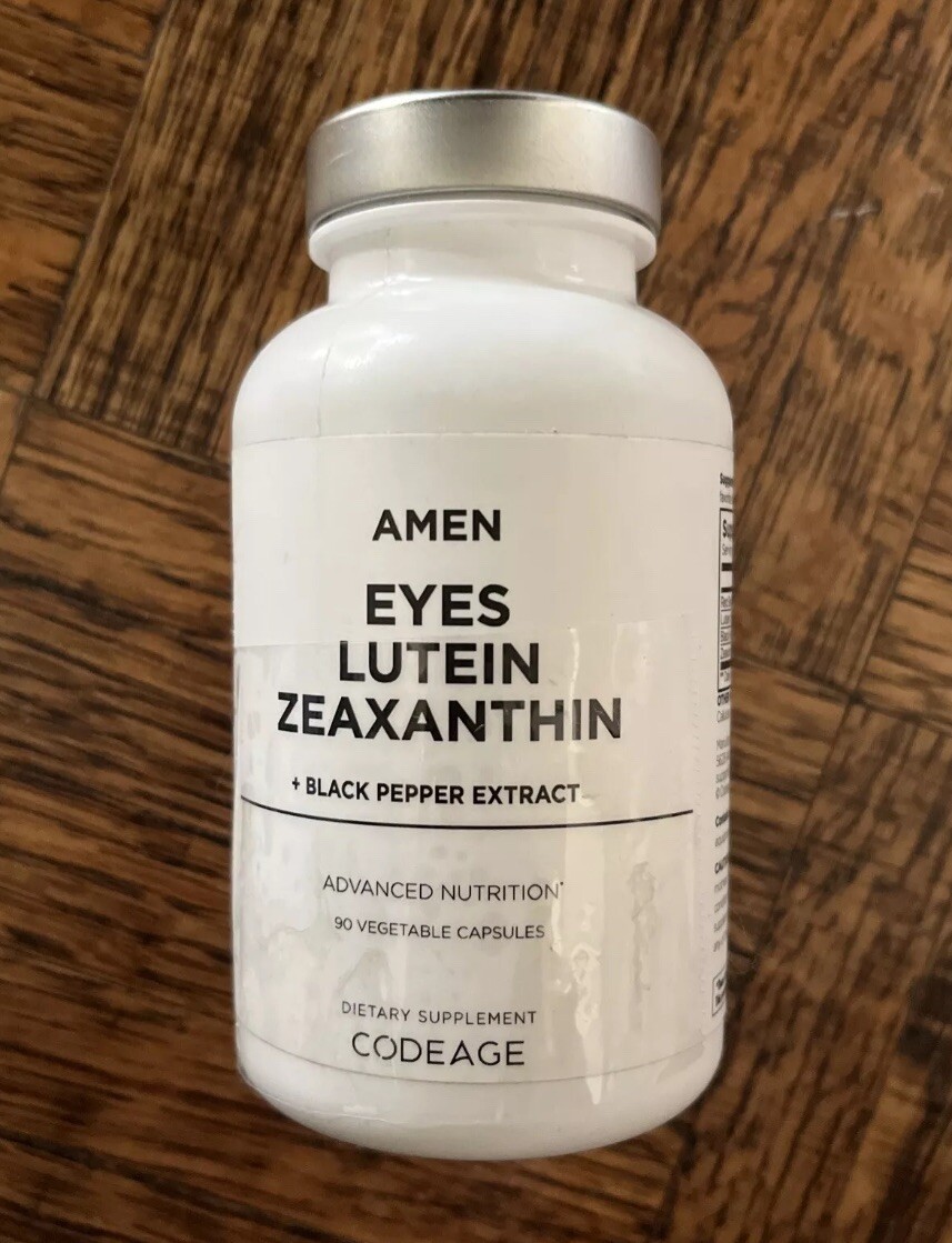 Amen Eyes Lutein Zeaxanthin, Marigold, Red Beet, Black Pepper, 90 ct Exp 2/26