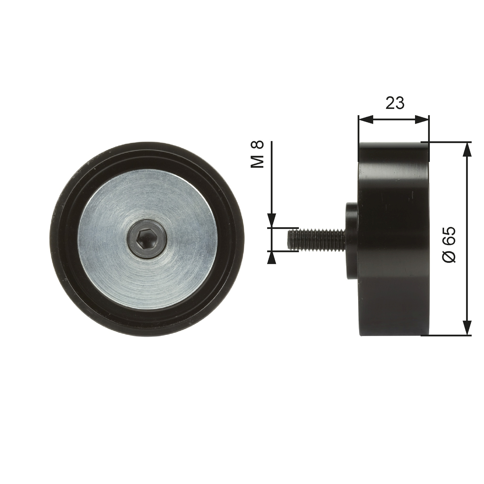 GATES T36082 Deflection/Guide Pulley, V-ribbed belt for FIAT,FIAT (NANJING)