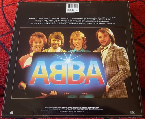 ABBA **Gold - Greatest Hits** RARE 2-LP SET Spain w/ INSERT *SPANISH TRACKS 1992 - Picture 3 of 11