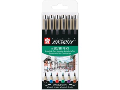 SAKURA Pigma Brush Pen Set POXSDKBR6 6 Farben #hihi