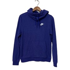 Nike Sportswear NSW Womens Funnel Neck LS Hoodie Sz Small Heather Purple 853928