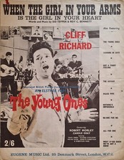 Original Song Music Sheet Cliff Richard When the Girl in Your Arms 1961