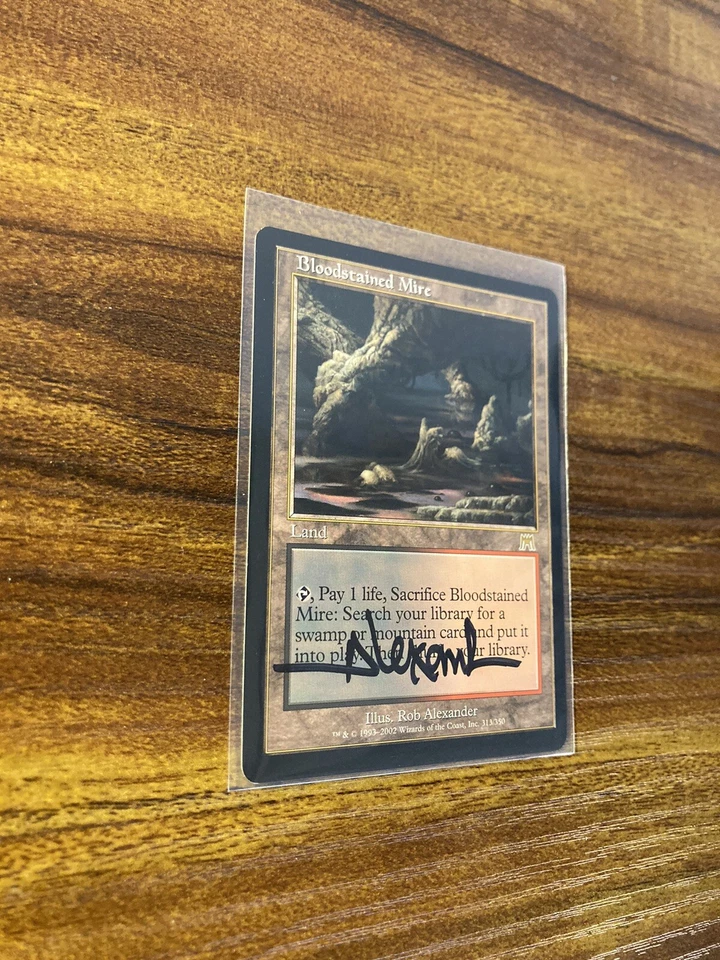 MTG✨Artist Signed BLOODSTAINED MIRE✨Onslaught MINT Rare SAC/FETCH LAND Unplayed - Image 3 of 4