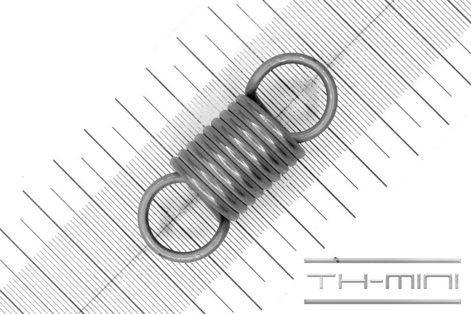 GUTEKUNST FEDERN Zug-Feder 2,5mm Haken Öse 20x51mm 21,2kg Spiral Edel-stahl rostfrei Metall