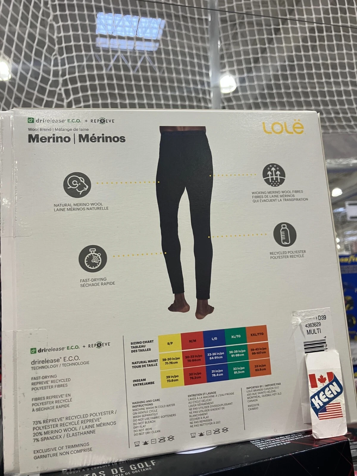 Lolë Base layer BOTTOM MEN'S SIZE XXL - Picture 2 of 13