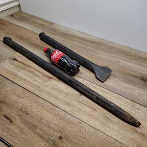 Steel Concrete Breaker 7/8" Hex x 3-1/4" Shank x 3” Wide Chisel 2pc Set