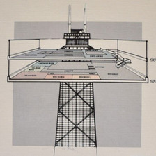1986 95 Ninety Fifth Restaurant Map Layout Folder John Hancock Center Chicago IL