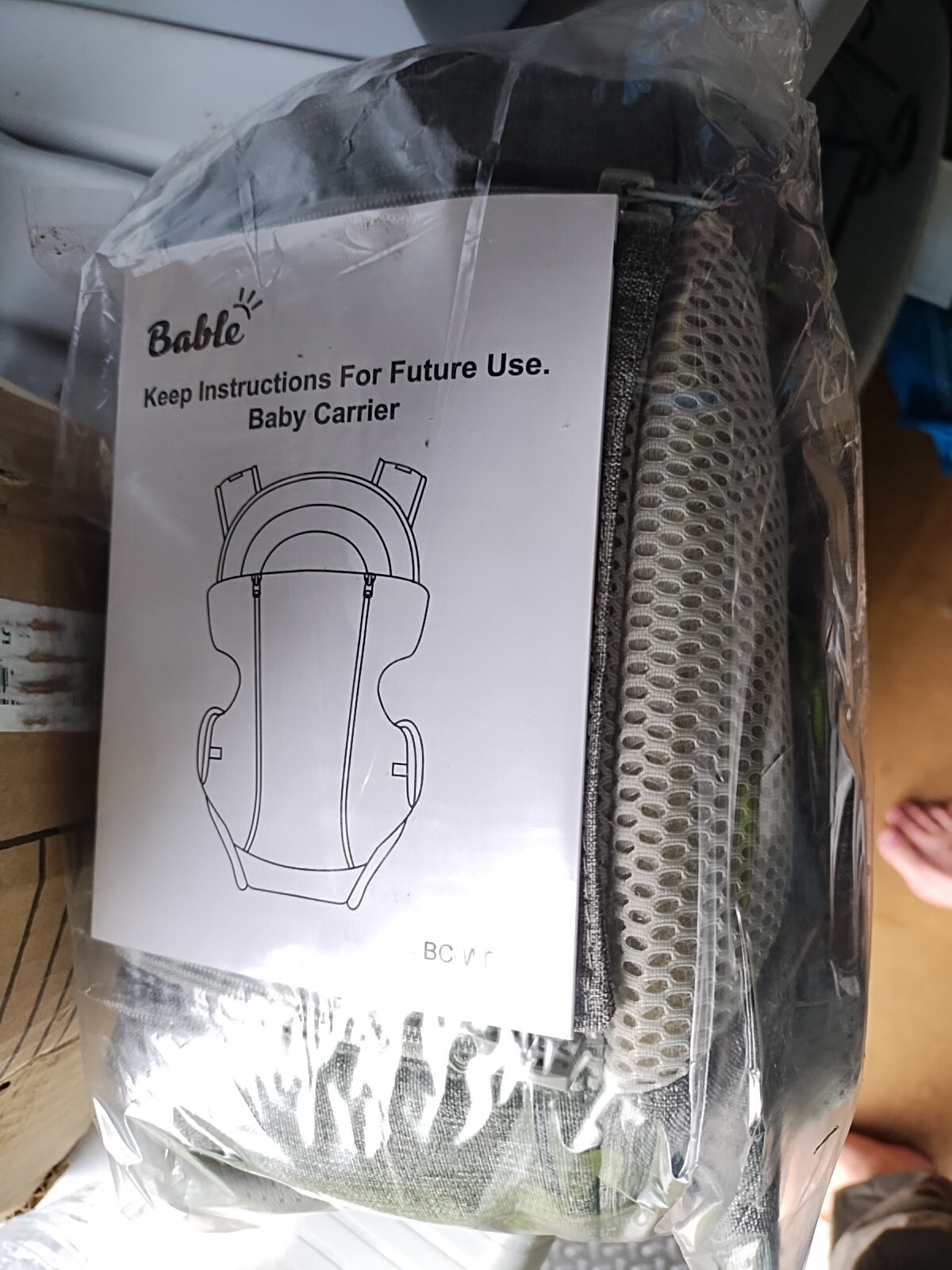 BABLE BC-W02 Baby Carrier for Newborns 8 - 20 Lbs (Grey)
