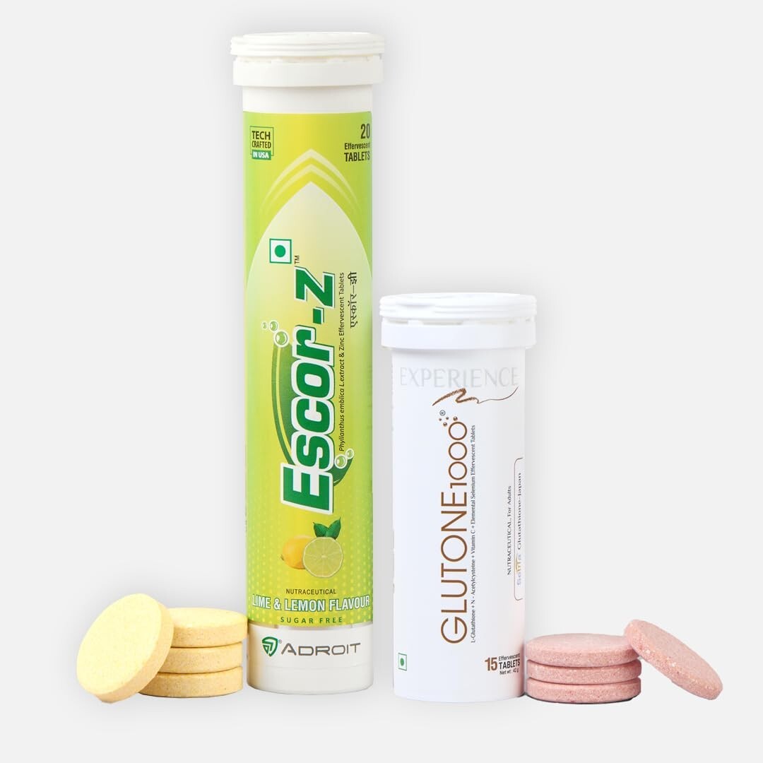 glutone 1000 glutathione Glutone 1000 & Escor-Z Combo Pack| Setria L-Glutathione, Vitamin C  Effervescent