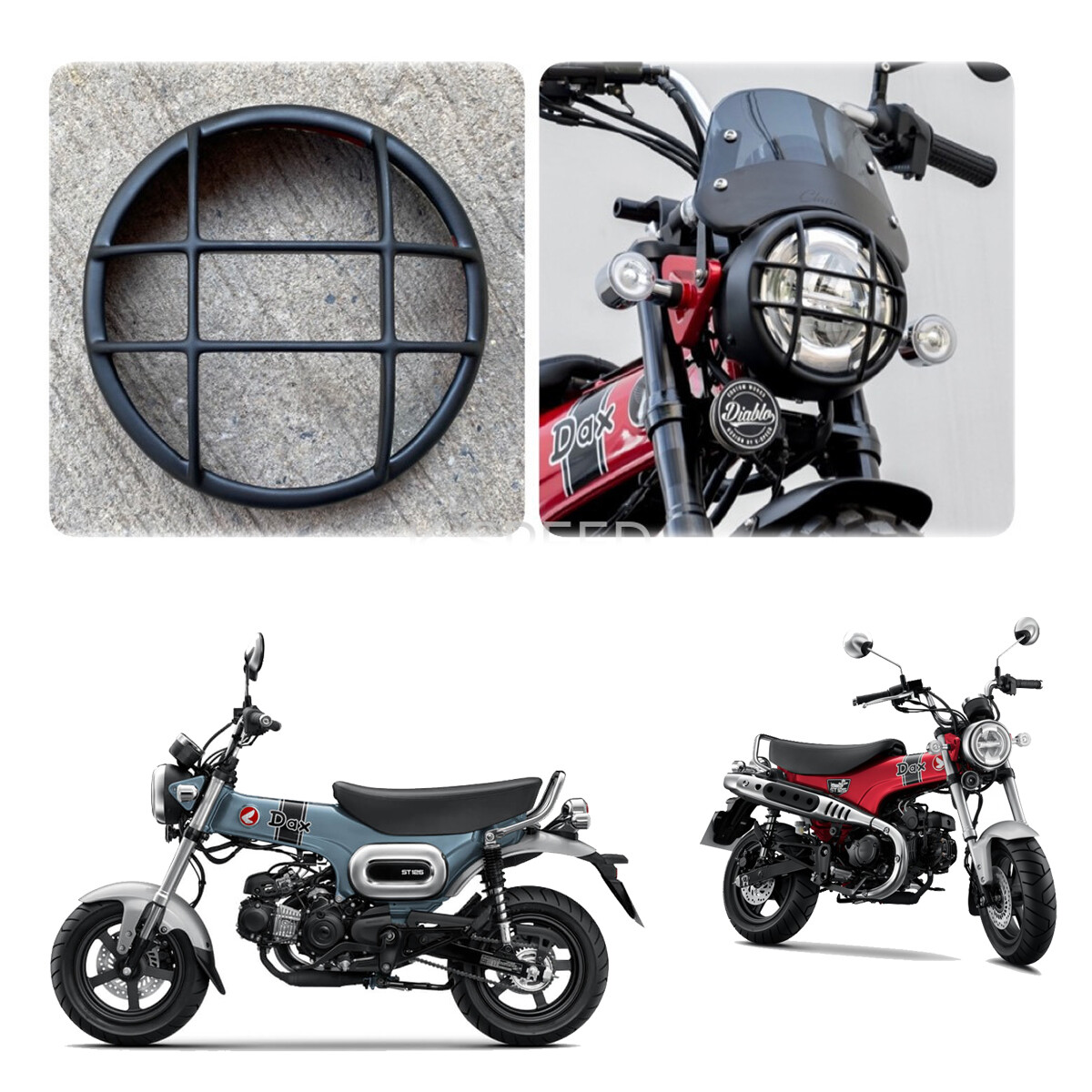 Front Headlight Steel Net Guard Trim Cover Fits Honda DAX125