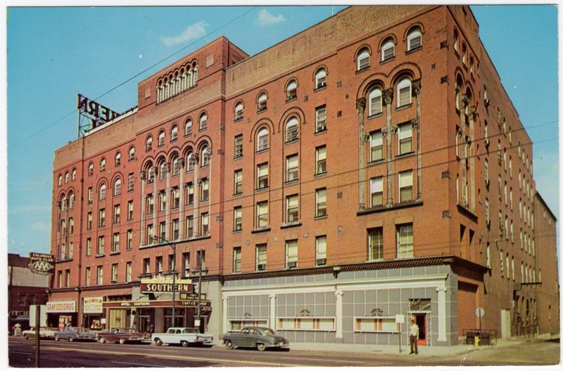 Postcard: The Southern Hotel, Columbus, Ohio, downtown hotels