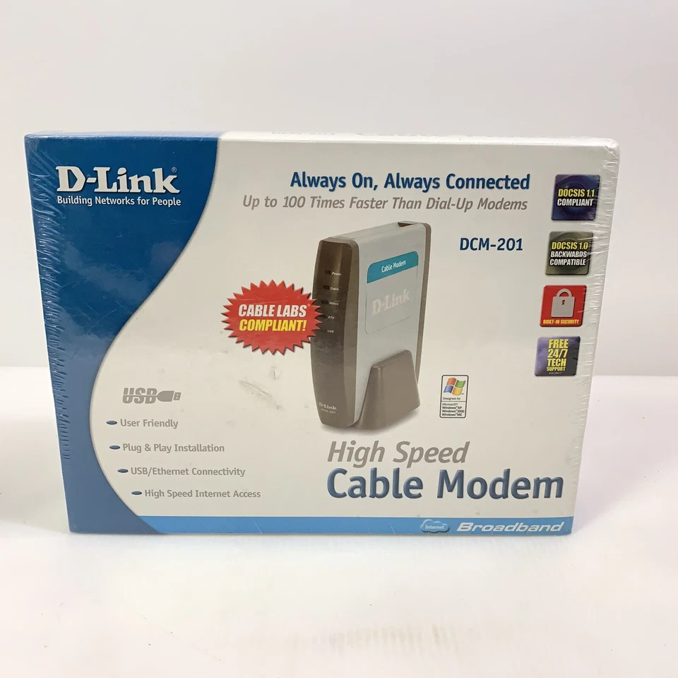 FACTORY SEALED D-Link  CABLE MODEM - DCM 201 (DCM-201) 38 Mbps - Image 2 of 3