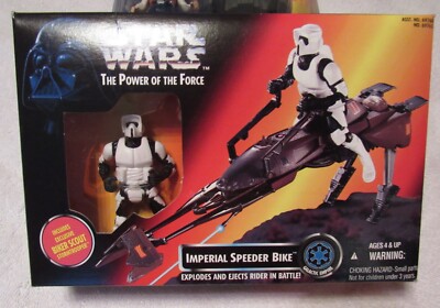 Kenner Star Wars The Power of the Force Imperial Speeder Bike 1995 MIB