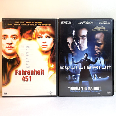 FAHRENHEIT 451 / EQUILIBRIUM (DVD) Action Dystopian Drama Sci-Fi Thriller