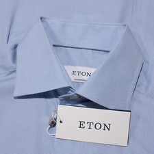 Eton NWT Dress Shirt Size 38 15 Contemporary Fit in Blue Melange 100 Cotton