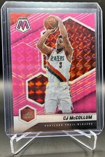 2020-21 Panini Mosaic CJ McCollum Pink Fluorescent #30 09/10 SSP