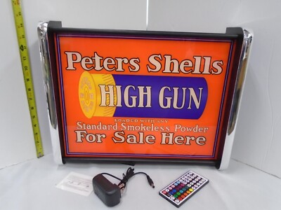 Peters Shells High Gun LED Display lighted sign lightbox Wall hanging ...