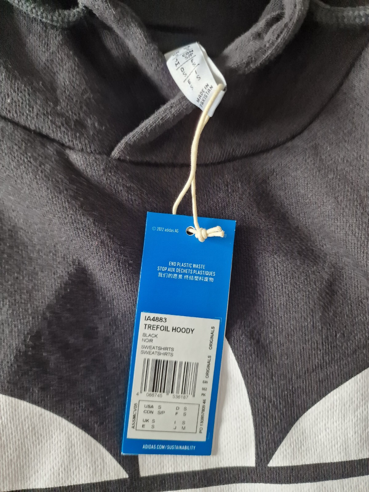 Adidas Originals Mens Trefoil Hoodie. New With Tags. Small. Black. RRP £55 image 6