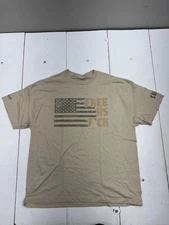 LGND Supply Company Tan Graphic Print Short Sleeve Shirt Mens Size 2XL