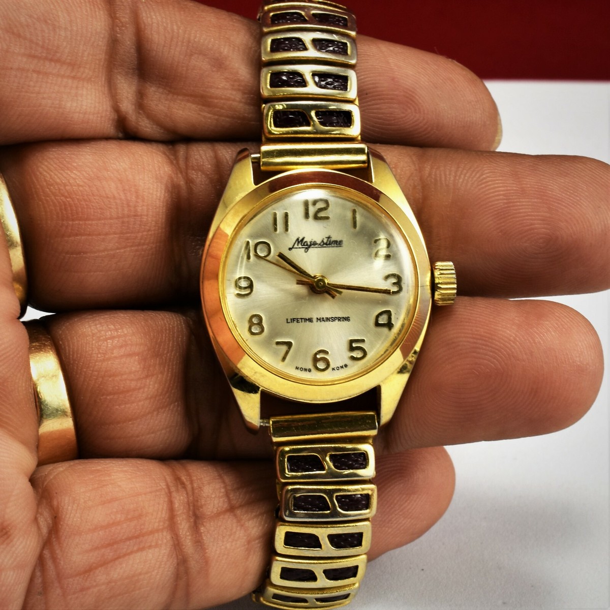 Vintage Majestime Women Watch Gold Color Hand Wind Working 