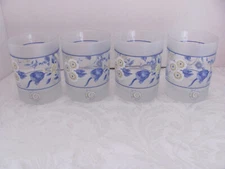 Spode Imperial Garden/Choices-Frosted 12 oz Double Old Fashioned Glasses-Set / 4