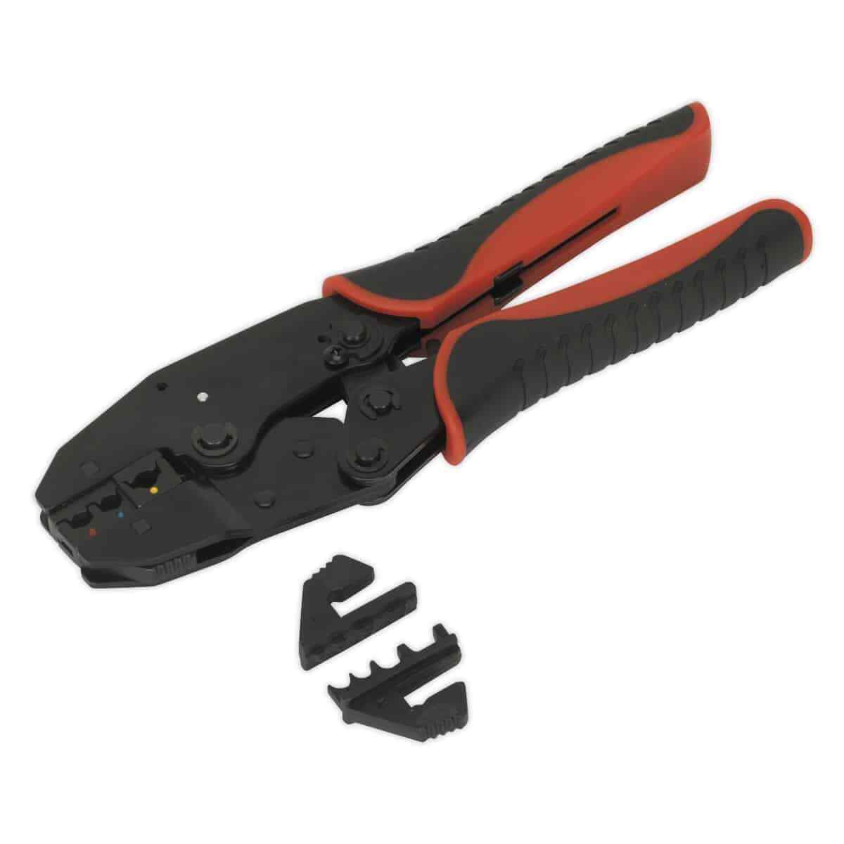 Sealey Ratchet Crimping Tool Interchangeable Jaws Garage Workshop DIY