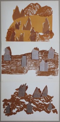 Juniper I-III HAP Grieshaber 3 Color Woodblock Prints 1x Signed Angel 19/20 1973