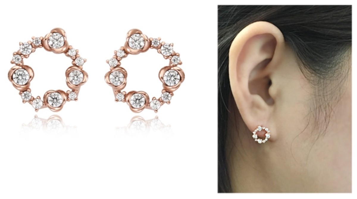 ◆STONEHENgE◆ Silver Earrings SC1056 SC1056T-ESV18 StoneHenge Silver Earrings SC0956 Silver 925 Rose Gold Cubic