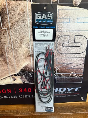 Gas Bowstrings Hoyt Alpha X 33 Red and Black Strings w/Black Nocks