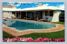 Bob Hope's Palm Springs Home Pool Area Postcard