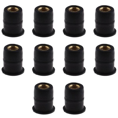 eMagTech 10x M5 Motorrad Windschutzscheibe Windschutzscheibenschrauben Scheiben Wellnut schwarz 