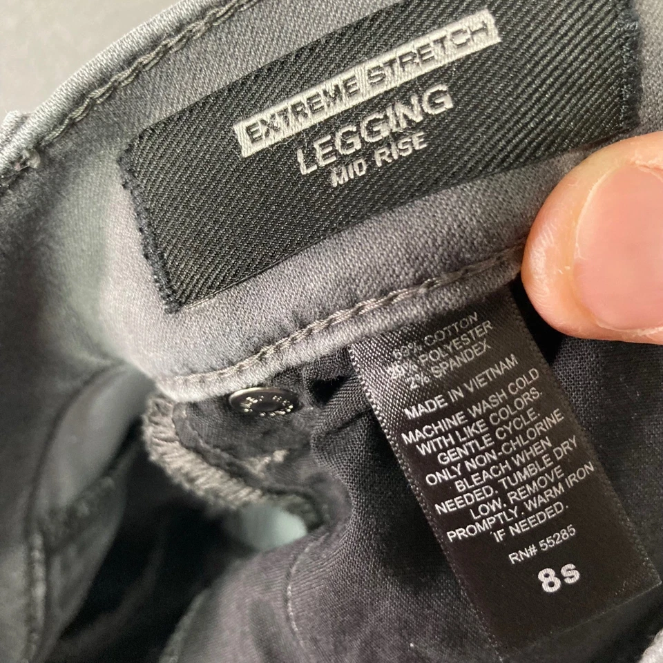 Express Jeans Womens Size 8S Gray Extreme Stretch Legging Mid Rise Pants - Image 4 of 4