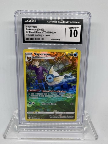 Vaporeon graded CGC 10 for sale on eBay