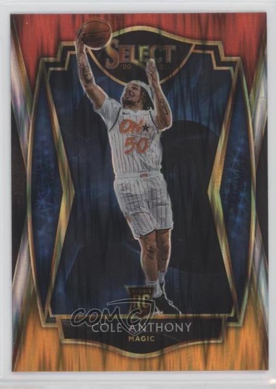 2020 Panini Select Premier Level Red White Orange Flash Prizm Cole Anthony 7ut