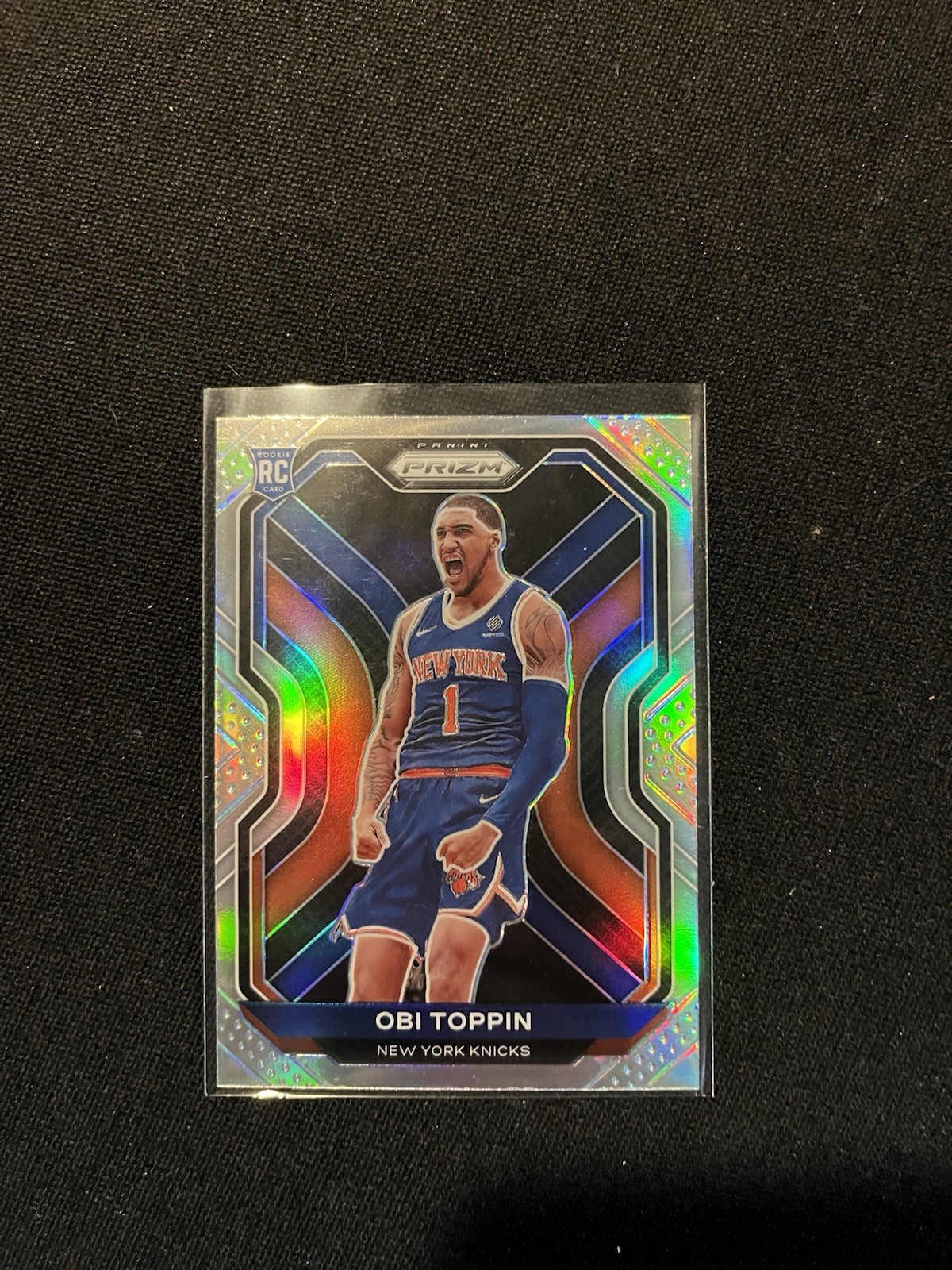 2020-21 Panini Prizm Obi Toppin RC Silver Prizm Rookie #280 Knicks