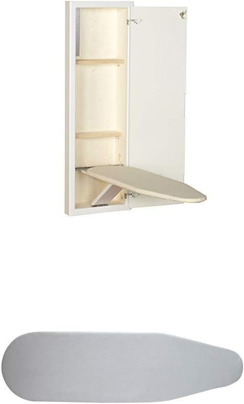 Ing Board Cabinet With Replacement Pad & Cover - Silver