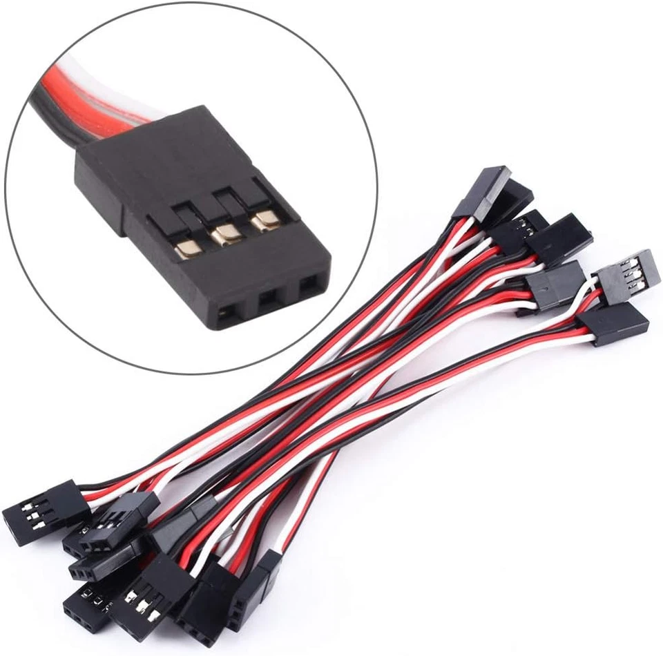 10 Stücke 10CM 3 polig Männlich auf Männlich JR Stecker Servo Adapter Verlängeru - Bild 2 von 4