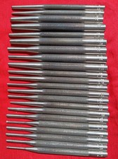 Mayhew Tools 22-Piece Mixed Punch Set SAE 1/8" to 1/2" # 490, 491, 493. Clean