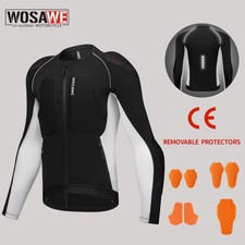WOSAWE Stretch Motorcycle Armor Shirt Mens CE Soft Protectors Reflective Jackets